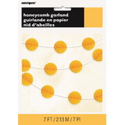 Yellow Mini Honeycomb Ball Garland 2.13m