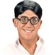 Short Black Nerd Wig | Geek Costume Wig