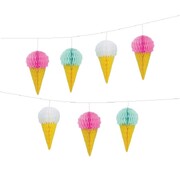 Ice Cream Honeycomb Garland Decoration 2.13m