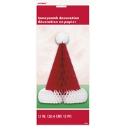 Christmas Santa Hat Honeycomb Decoration (30cm) Pk 1