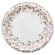 Rose Gold Sparkling Fizz 9in. Paper Plates Pk 8