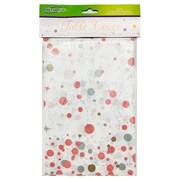 Rose Gold Sparkling Fizz Plastic Tablecover (137cm x 259cm) Pk 1