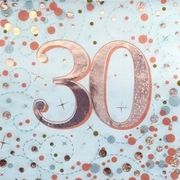 Rose Gold Sparkling Fizz 30 Lunch Napkins 3 Ply (Pk 16)