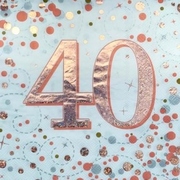 Rose Gold Sparkling Fizz 40 Lunch Napkins 3 Ply (Pk 16)