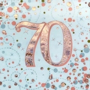 Rose Gold Sparkling Fizz 70 Lunch Napkins 3 Ply (Pk 16)