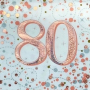 Rose Gold Sparkling Fizz 80 Lunch Napkins 3 Ply (Pk 16)