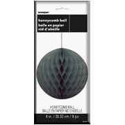 Black Honeycomb Ball Decoration (20cm) Pk 12