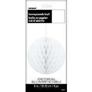 White Honeycomb Ball Decoration (20cm) Pk 1 