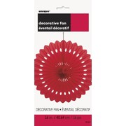 Red Paper Fan Decoration (40cm) Pk1 