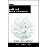 White Tissue Paper Pom Poms (40cm) Pk 12