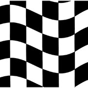 Black & White Check Racing 2Ply Lunch Napkins Pk 18