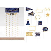 New Years Eve Kiss Me At Midnight Scene Setter & Photo Prop Kit (Pk 14)