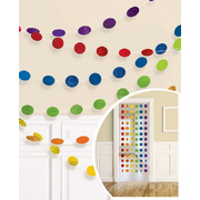 Rainbow Circle Hanging String Decorations (2.1m) Pk 6
