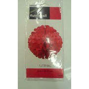 Red Flutter Ball Decoration 20cm Pk 1 