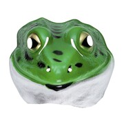 Green Frog PVC Face Mask | Animal Costume Mask for Adults & Kids