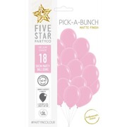 Matte Pink Pick-A-Bunch Latex Balloons 30cm Pack of 18 | Premium Biodegradable Balloons
