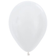 Satin Pearl White Latex Balloons 5 Inch (12cm) Pack of 20 | Professional Quality Balloons