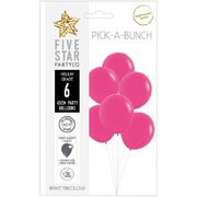 Pick-A-Bunch Matte Fuchsia 45cm Round Latex Balloons Pk 6