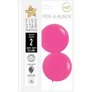 Pick-A-Bunch Matte Fuchsia 60cm Round Latex Balloons Pk 2