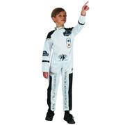 Child Astronaut White Jumpsuit Costume (Medium, 120-130cm) Pk 1