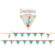 Circus Carnival Happy Birthday Flag Banner (3.35m) Pk 1