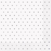White & Silver Mini Dots Lunch Napkins 2 Ply Pack of 16 | Party Napkins