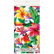 Tropical Palm Luau Plastic Tablecover 137 x 213cm