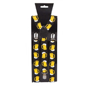 Oktoberfest Adult Beer Mugs Suspenders Braces (Pk 1)