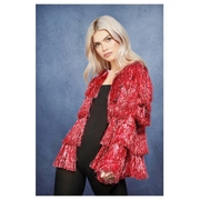 Adult Red Tinsel Fringe Festival Jacket (L/XL)