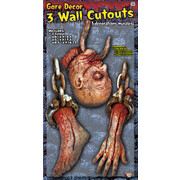 Halloween Severed Body Part Wall Cutout Decorations Pk 3