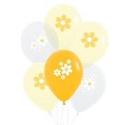 Daisy Field Floral Latex Balloons 30cm Pack of 6 | Pick A Bunch Flowers Print