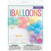 Pastel Colours Balloon Arch Kit (40 Balloons + Tape) Pk 1