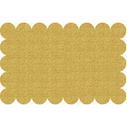 Gold Glitter Scallop Edge Placemats 43x28cm (Pk 8)