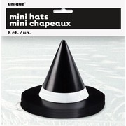 Halloween Mini Black Witch Hats Pk 8 