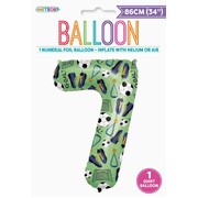 Soccer Goal Number 7 Foil Balloon 86cm | Giant Soccer Birthday Balloon