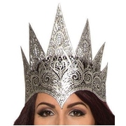 Dark Royalty Silver Lace Queen Crown