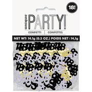 Gold Black Silver Glitz 18 Confetti Scatters 14g