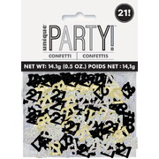 Gold Black Silver Glitz 21 Confetti Scatters 14g