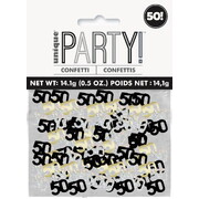 Gold Black Silver Glitz 50 Confetti Scatters 14g