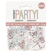 Rose Gold & Silver Glitz 60 Confetti Scatters 14g
