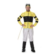 Adult Yellow & Black Jockey Costume Mens Large