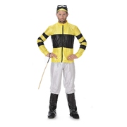 Adult Yellow & Black Jockey Costume Mens X Large