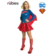 DC Comics Supergirl Adult Costume Medium – Dress with Cape & Stockings