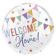 Welcome Home Bunting Round Foil Balloon 45cm