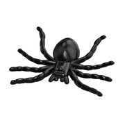 Black Plastic Spiders Halloween Decoration 60 Pack - 3cm Flat Back