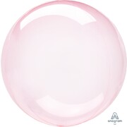 Crystal Clearz Dark Pink 18in. Plastic Balloon Pk 1