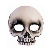 Black & White Glasses Frame Skeleton Half Mask 