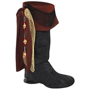 Adult Pirate Black & Brown Boot Toppers (1 Pair) 
