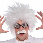 Mad Scientist Kit (Wig, Moustache & Glasses) Pk 1