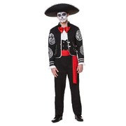 Adult Day of the Dead Senor Halloween Costume Mens Medium